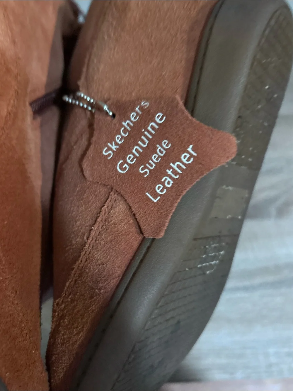 Skechers Kids Suede Ankle Boots in Rust Brown